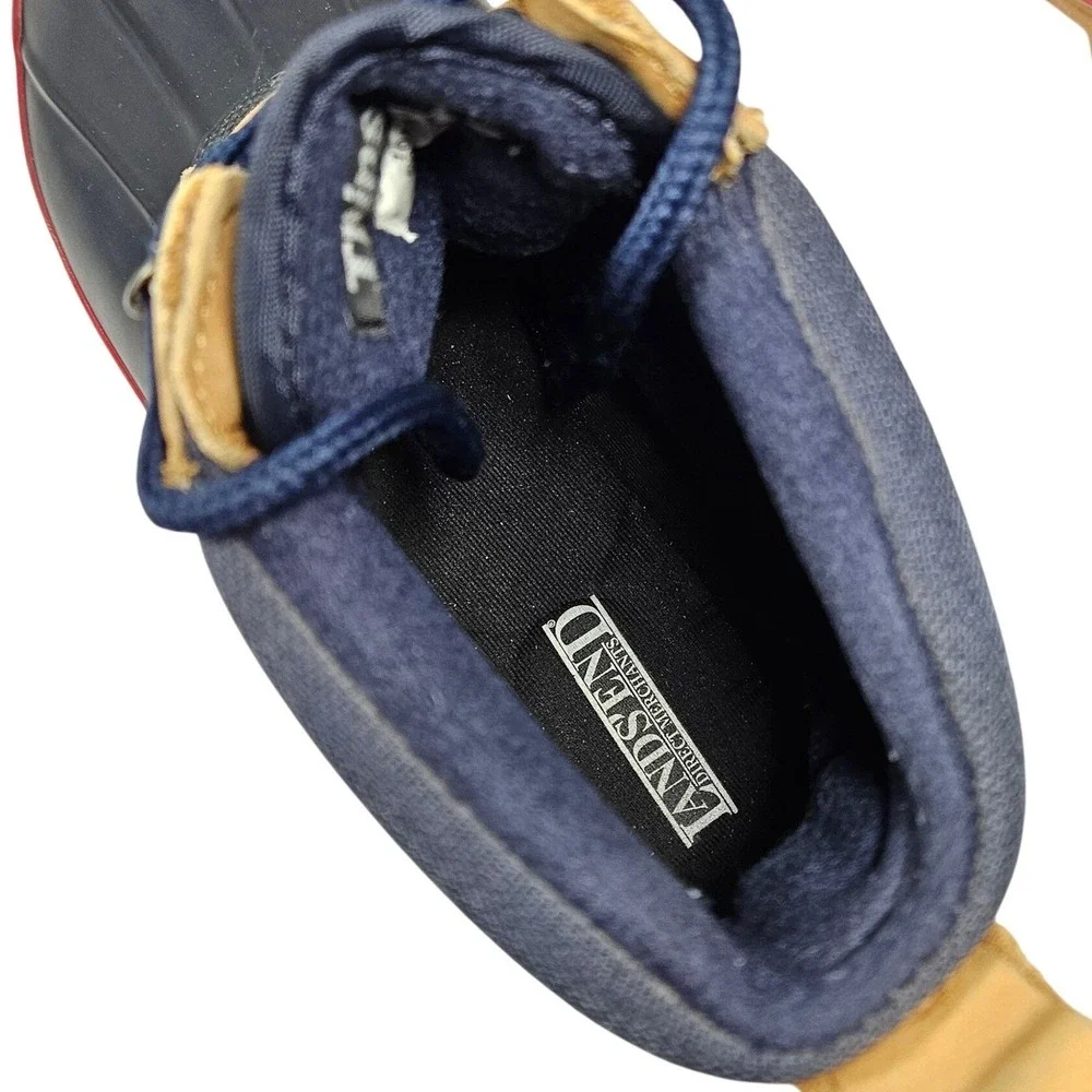 Lands' End Tan and Black Duck Boots